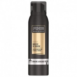 Axe Mousse de Douche & Rasage Homme Gold Parfum Bois de Oud & Vanille Fraîche 200ml (lot de 3)