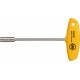 Wiha Clé à douille avec manche en T Six pans, exécution en pouces, nickelée brillante (02822) 3/8 x 150 mm