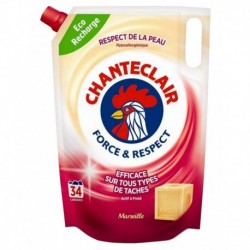 Chanteclair Force Et Respect Recharge Lessive Hypoallergénique Savon De Marseille 1,870L (lot de 2 recharges)