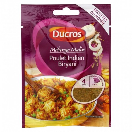 Ducros Mélange Malin Poulet Indien Biryani à Saupoudrer 25g (lot de 8)