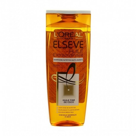 L’Oréal Paris Elseve Huile Extraordinaire Shampooing Nutrition Haute Légèreté Cheveux Normaux à Secs 250ml (lot de 4)
