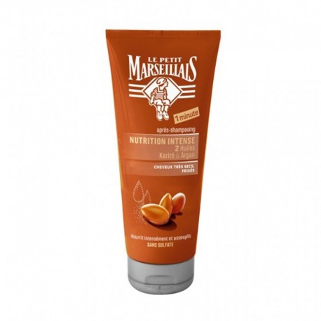 Le Petit Marseillais Après Shampooing Nutrition Intense 2 Huiles Karité & Argan 200ml (lot de 4)