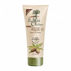 Le Petit Olivier Beurre de Douche Beurre de Karité Lave & Hydrate Sans Paraben 200g (lot de 4)