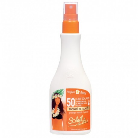Soleil Des Îles Lait Solaire Hydratation & Protection Haute SPF 50 Monoï de Tahiti 150ml (lot de 2)