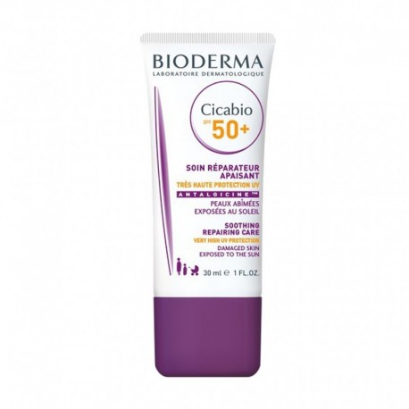 BIODERMA Cicabio SPF 50+ Soin Réparateur Apaisant Très Haute Protection UV 30ml (lot de 2)