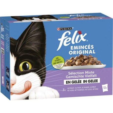 Felix Emincés En Gelée Volaille légumes 12x85g 1.02Kg