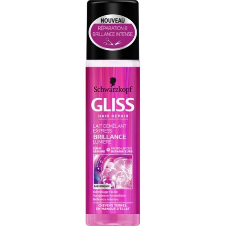 Schwarzkopf Gliss Hair Repair Lait Démêlant Express Brillance Lumière 200ml (lot de 3)