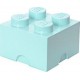 Lego Storage Brick 4 Aqua 2x2