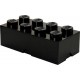 Brique de rangement LEGO 8 plots Boîte de rangement empilable 12L noir