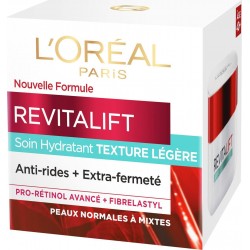 L'OREAL PARIS Crème Visage Anti-Rides Texture légère Hydratant Revitalift 50ml