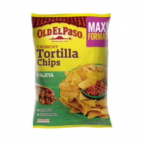 Old El Paso Crunchy Tortilla Chips Fajita Maxi Format 300g (lot de 3)