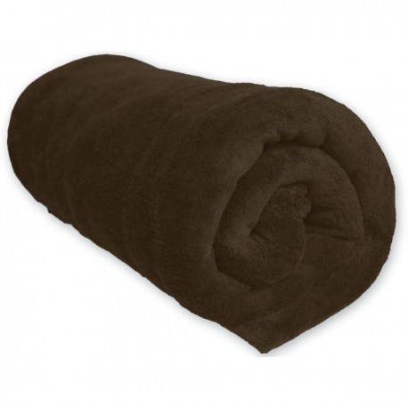 Terre De Nuit Couverture Polaire 100% Polyester Chocolat 240x220 - Terre de Nuit