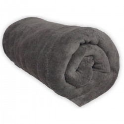 Terre De Nuit Couverture Polaire 100% Polyester Gris Anthracite 240x220 - Terre de Nuit