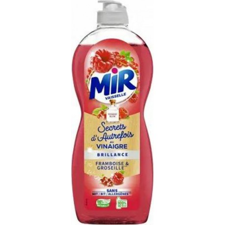 Mir Vaisselle Secret de Vinaigre Framboise et Groseille Dégraissant 675ml