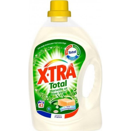 Xtra Total Lessive Marseille et Aloe Vera 3L (lot de 2)
