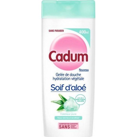 Cadum Gelée de Douche Hydratation Végétale Soif d’Aloé 400ml (lot de 3)