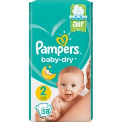 PAMPERS BABY DRY GT T2 X58