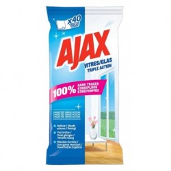 Ajax 40 Lingettes Vitres Triple Action (lot de 6 soit 240 lingettes)