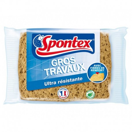 Spontex Eponge Gros Travaux Ultra Résistante Avec Fibres De Renfort