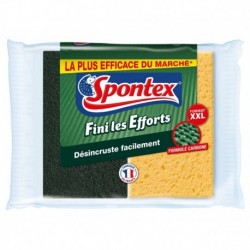 Spontex Eponge La Plus Efficace Du Marché Fini les Efforts Format XXL Par 2