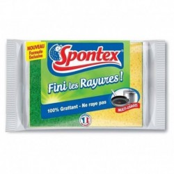 Spontex Eponge Fini Les Rayures Multi-Usages Par 2