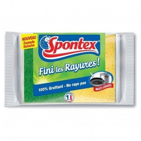 Spontex Eponge Fini Les Rayures Multi-Usages Par 2