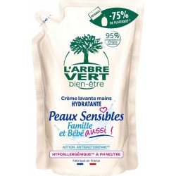 L'Arbre Vert Recharge Crème lavante mains pour Peaux sensibles 300ml