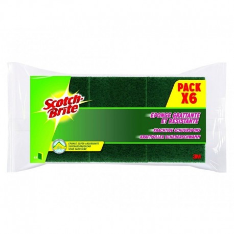 Scotch-Brite Eponge Grattante Et Résistante Pack Par 6