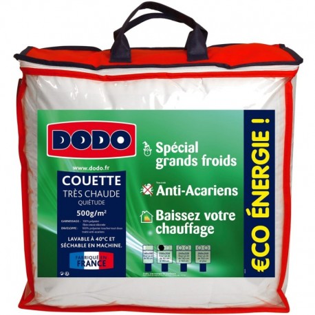 DODO Couette très chaude anti-acariens spécial grands froids QUIETUDE 200x200cm