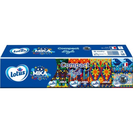 LOTUS Paquets de mouchoirs style 18x7 mouchoirs 18 étuis 7 mouchoirs