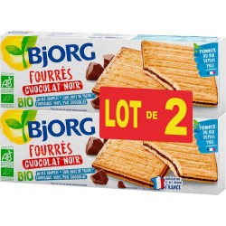Bjorg Biscuits Fourrés Chocolat noir bio 2x225g 450g