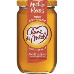 Lune de Miel 100% Pur et Naturel Miel de Fleurs 375g (lot de 4)