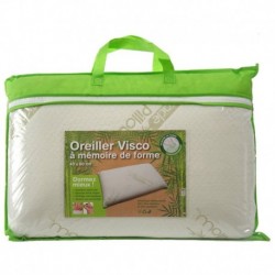 Le Linge De Jules Oreiller ergonomique 40x60 A mémoire de forme - Anti-allergique Fibre de bambou (lot de 2)