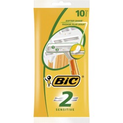 BIC Rasoirs jetable 2 Lames Sensitive x10 paquet 10