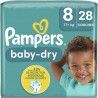 Pampers Baby-Dry Couches-culotte taille 8 pour 17Kg+ x28