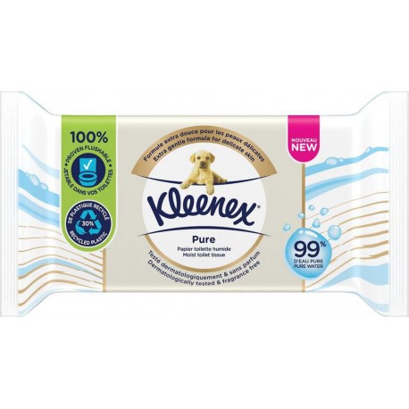 KLEENEX WATER FRESH PAPIER TOILETTE HUMIDE FRESH NATURAL x38