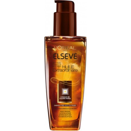 L’Oréal Paris Elseve Huile Extraordinaire Cheveux Très Secs ou Frisés Usage Universel 100ml (lot de 2)