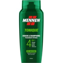 MENNEN TONIQUE SHAMPOOING DOUCHE & VISAGE & BARBE GEL RAFRAICHISSANT 250ml