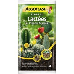 Algoflash Terreau Cactées et Plantes Grasses Formule Spécifique 6L (lot de 2 soit 12L)