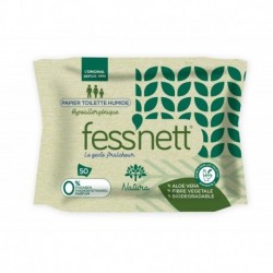 Fess’nett Papier Toilette Humide Hypoallergénique 50 Lingettes Natura Aloe Vera (lot de 6)