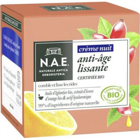 N.A.E Crème nuit anti-rides . Bio 50ml