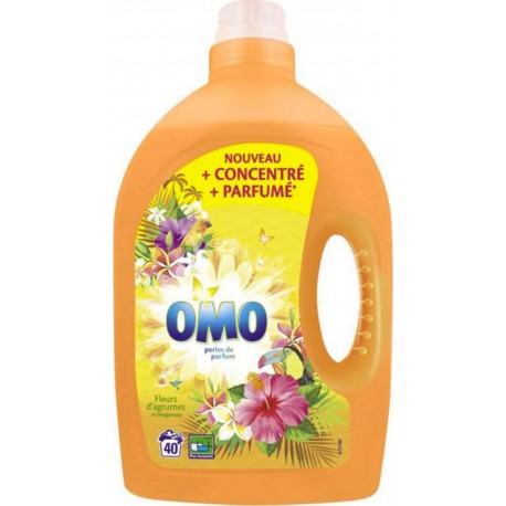 Omo Perles De Parfum Fleurs d’Agrumes Et Bergamote 2L (lot de 2)