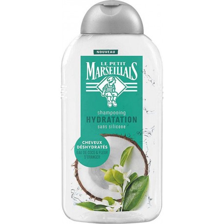 Le Petit Marseillais Shampooing Hydratation Sans Silicone Eau de Coco & Fleurs d’Oranger 250ml (lot de 4)