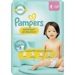 PAMPERS Couches Bébé Premium Protection Taille 4 9-14Kg x39