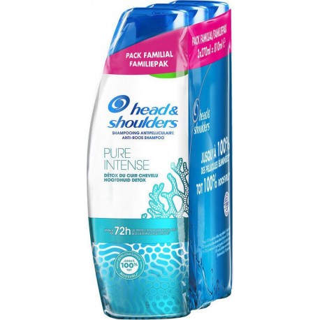 Head & Shoulders Shampooing Pure Intense Detox 3x250ml 750ml