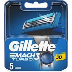 GILLETTE LAME MACH3 TURBO 3DX5 boîte 5 lames
