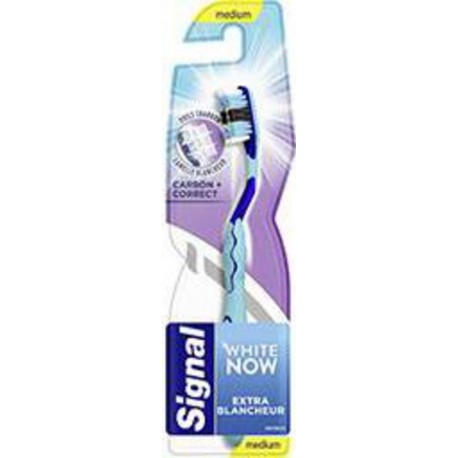 SIGNAL WHITE NOW CARBONE MEDIUM X1 brosse à dents