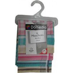 DOMEDIA DOM LOT 6 MOUCHOIRS FEMME x6