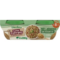 BLEDINA BOL CAVIAR d’AUBERGINES et petites pâtes 2X200G 400g