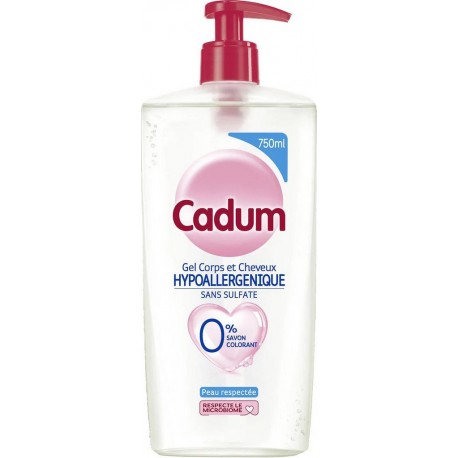 CADUM Gel Corps et Cheveux Hypoallergenique Sans Sulfate 750ml